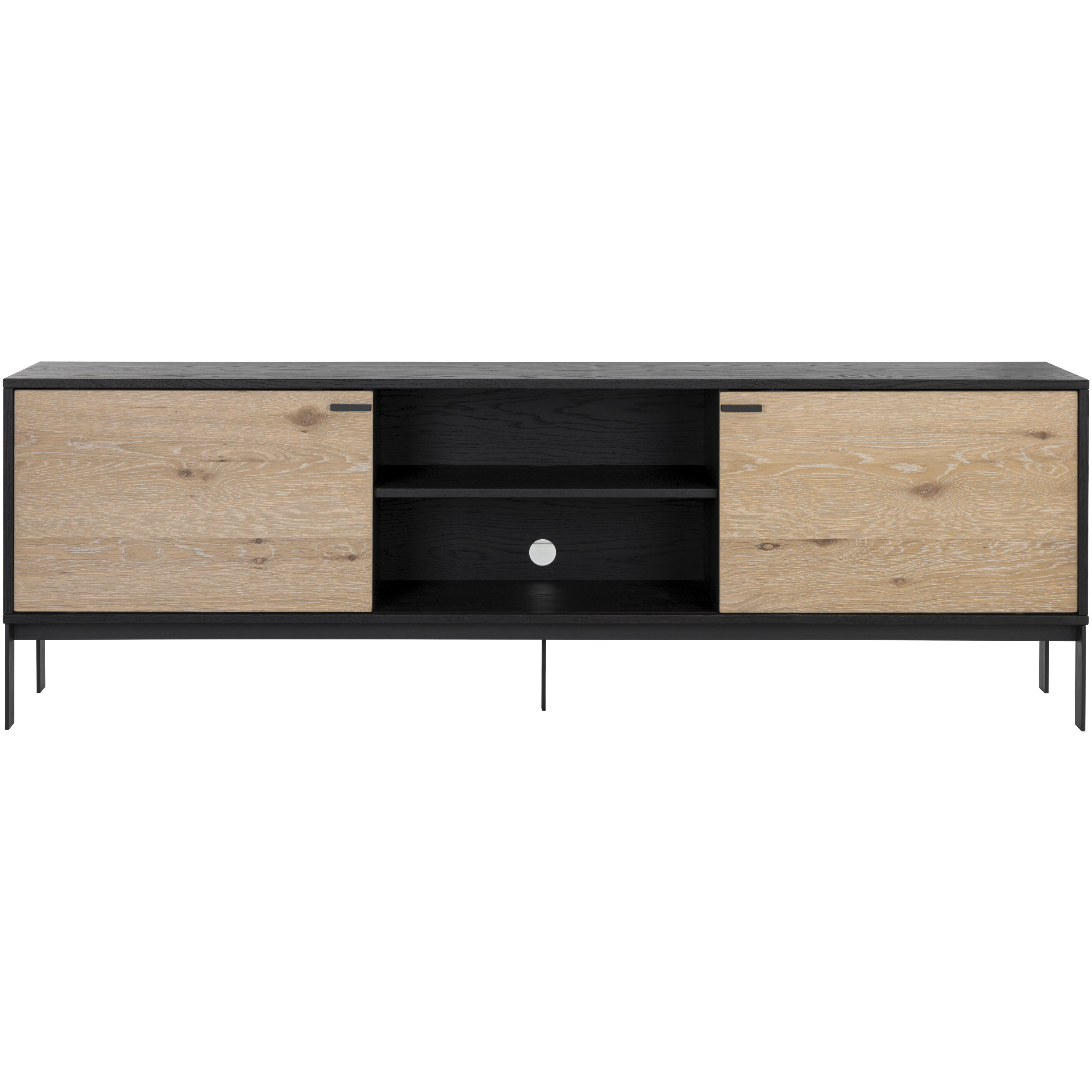 Rosso 80 inch Black / Brown / Matte Black Media Console & Cabinet